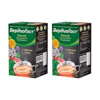 2Х ВердиоГаст с черным чаем фиточай фильтр-пакет 1,5г 20шт