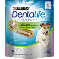 Лакомство для взрослых собак мелких пород, для поддержания здоровья полости рта DentaLife 16г