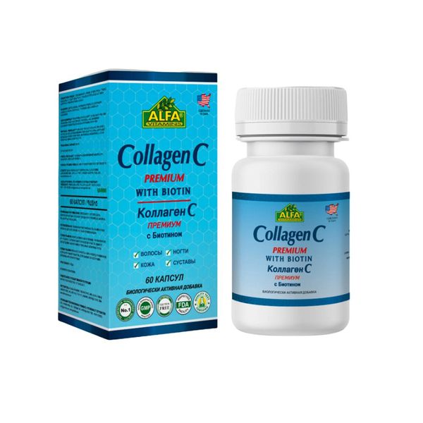 Коллаген С премиум с биотином Alfa Vitamins капсулы 60шт