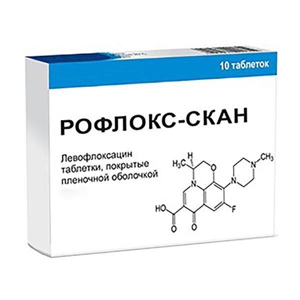 Рофлокс-Скан таблетки п.п.о. 500мг 10 шт.