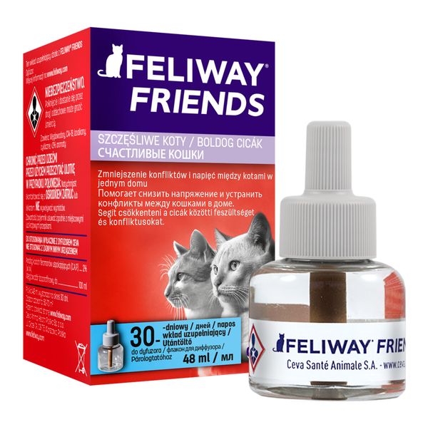 Феромоны для кошек Friends Feliway/Феливей сменный блок 48мл феромоны для кошек classic feliway феливей диффузор флакон 48мл