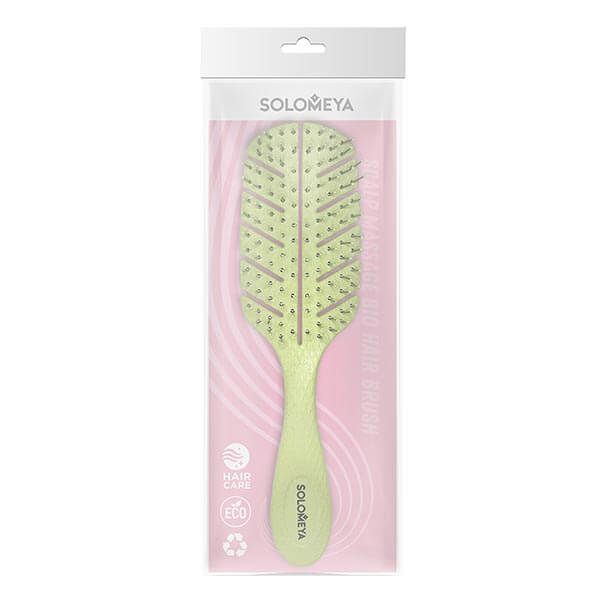Купить Био-расческа массажная для волос мини зеленая Solomeya, Solomeya Cosmetics Ltd, Великобритания