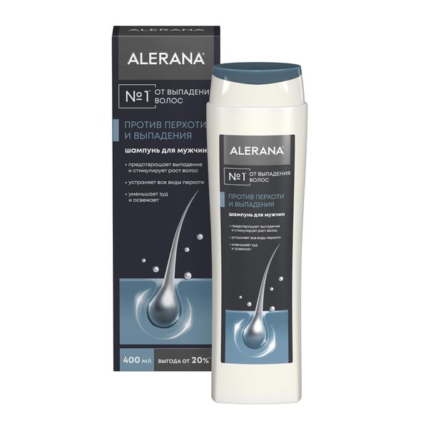 Шампунь для мужчин против перхоти и выпадения 2 в 1 AleranaАлерана фл 400мл 699₽
