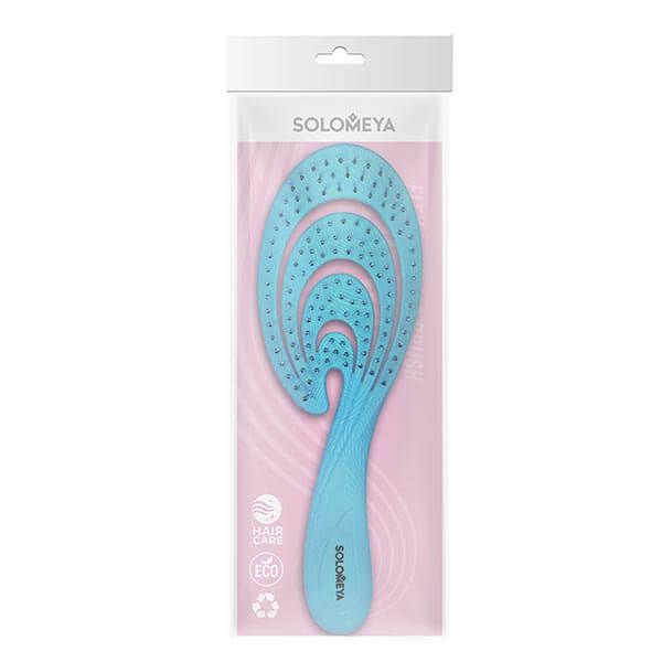 Купить Био-расческа гибкая для волос голубая волна Solomeya, Solomeya Cosmetics Ltd, Великобритания