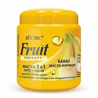 Маска для всех типов волос питательная 3в1 Банан масло мурумуру Витэкс Fruit Therapy 450мл