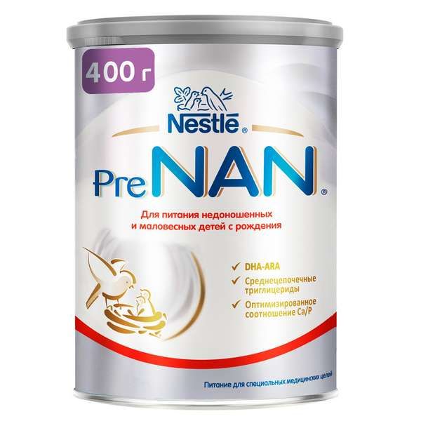 Смесь сухая молочная PRE Nan/Нан 400г, Nestle Nederland, Нидерланды  - купить