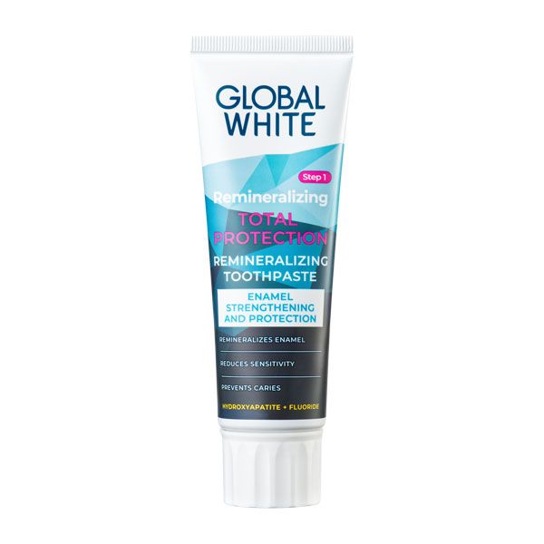 Паста зубная реминерализирующая Global White/Глобал вайт 100г global white зубная щётка global white хром