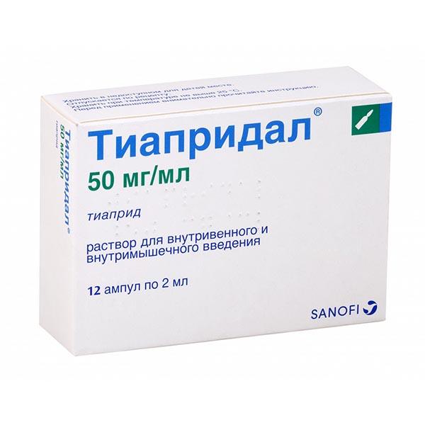 Изображение товара Тиапридал раствор и таблетки для в/в/м и приема внутрь 50 мг/мл 12 шт