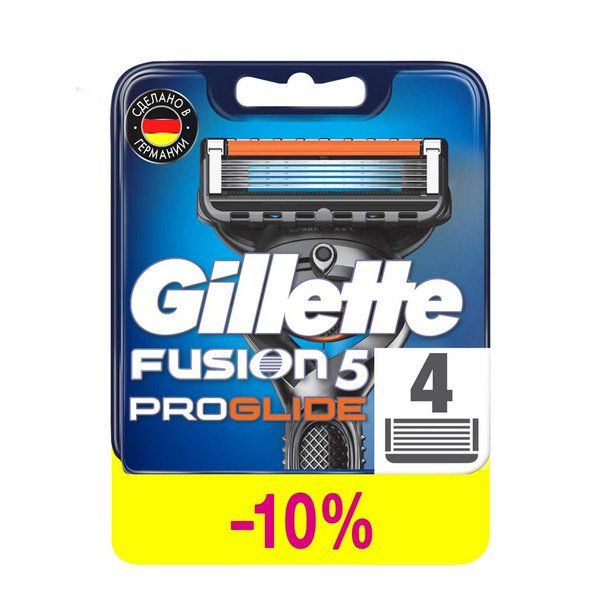 Сменные кассеты Gillette (Жиллетт) Fusion5 ProGlide, 4 шт. gillette сменные кассеты для бритья venus divine sensitive