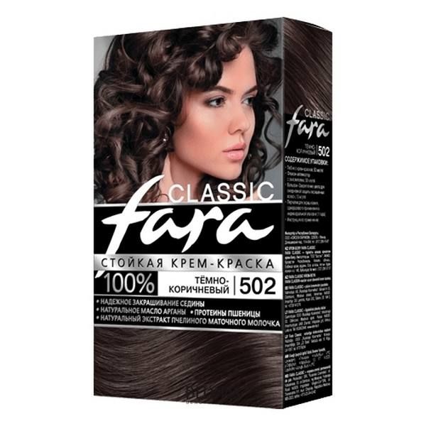 Краска для волос Темно-коричневый Фара тон 502