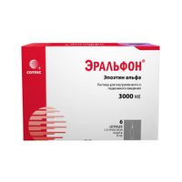 Эральфон раствор для в/в и п/к введ. шприц с устройством защиты иглы 3000МЕ 0,3мл 6шт