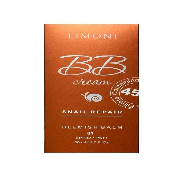 BB-крем для лица с экстрактом секреции улитки Snail Repair Blemish Balm тон №1 50 мл Limoni фото №3