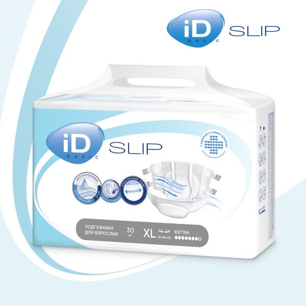 Подгузники для взрослых Slip Basic iD/айДи 2,8мл 30шт р.XL фото №6
