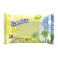 Салфетки влажныe с ароматом цитруса Romax/Ромакс 15шт