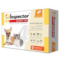 Таблетки для кошек и собак 0,5-2кг Quadro Inspector 4шт
