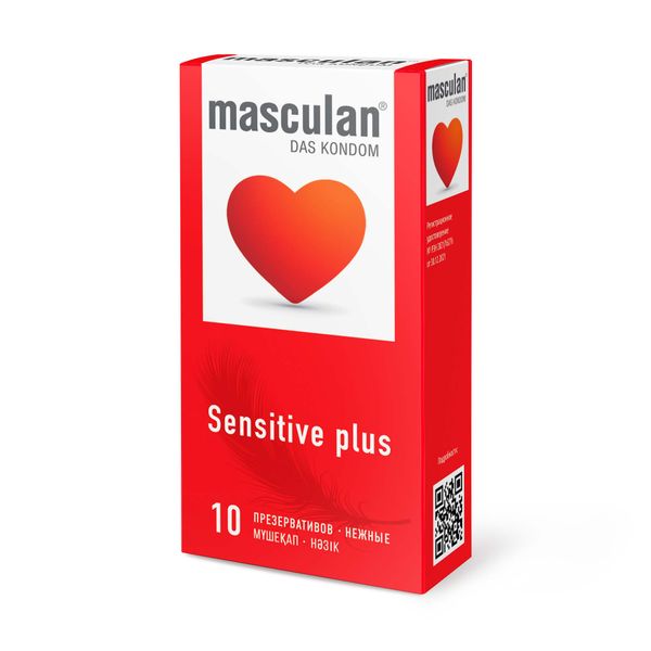Презервативы нежные Sensitive plus Masculan/Маскулан 10шт презервативы органик organic masculan маскулан 10шт