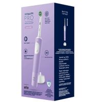 Набор Oral-B/Орал-би: Щетка зубная электрическая сиреневая с зарядкой 3757 Vitality Pro 3708+Насадка сменная Sensitive Clean миниатюра фото №13