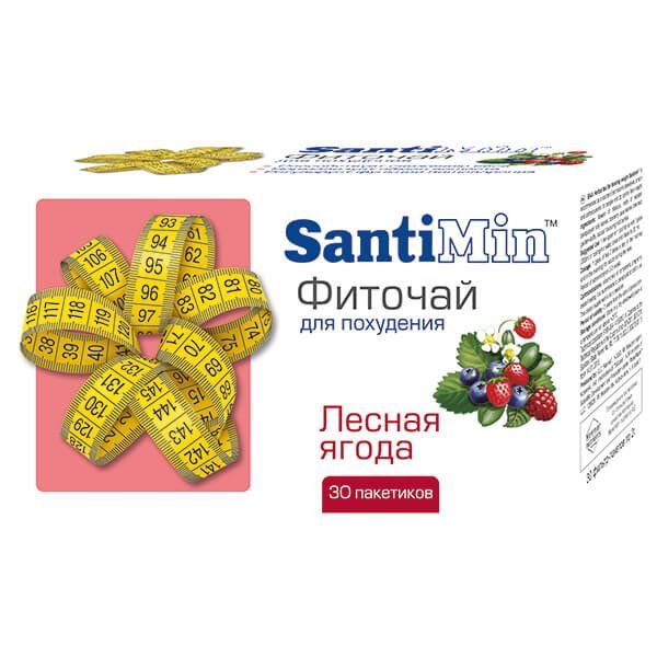 Фиточай для похудения лесная ягода SantiMin/Сантимин пакет 30шт