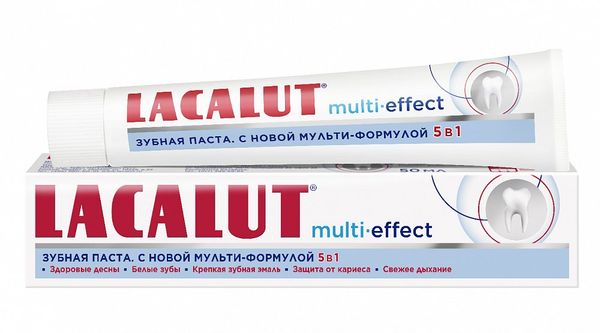 Паста зубная Multi-effect Lacalut/Лакалют 50мл з паста лакалют сенситив 50мл