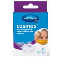Пластырь водонепроницаемый нестерильный прозрачный Aqua Cosmos/Космос 2,5х7,2см 4шт+3х4см 4шт+4х6см 2шт миниатюра