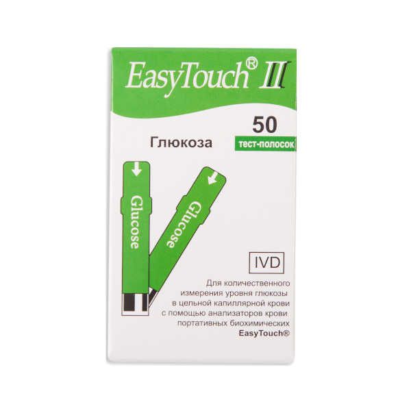 Тест-полоски EasyTouch (Изи тач) для глюкометра 50 шт. Bioptik Technology, Inc
