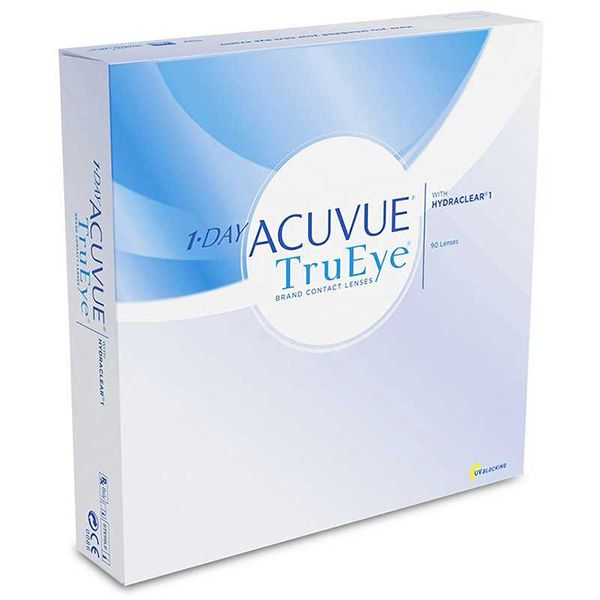 Линзы контактные Acuvue 1 day trueye with hydraclear (8.5/-2,25) 90шт