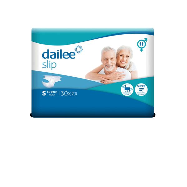 Подгузники для взрослых тяжелая степень недержания Super Slip Dailee/Дэйли 30шт р.S