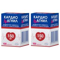 2Х Кардиомагнил таблетки п/о плен. 150мг+30,39мг 100шт