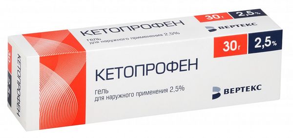 Кетопрофен гель для наруж. прим. 2,5% туба 30г Вертекс