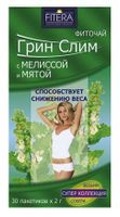 Фиточай вкус мяты и мелиссы Грин Слим Fitera/Фитера фильтр-пакеты 2г 30шт, миниатюра
