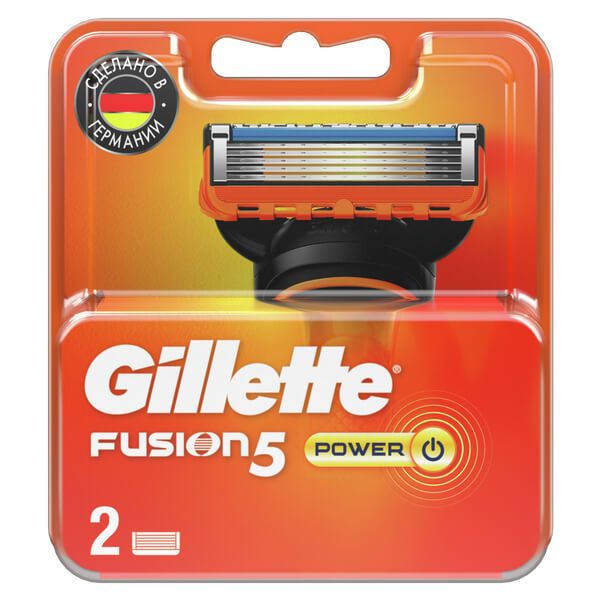 Сменные кассеты Gillette (Жиллетт) Fusion5 Power, 2 шт. фото №2