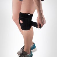 Бандаж на коленный сустав с силиконовым кольцом Интерлин SportSupport SO K01, черный, универсальный миниатюра фото №2