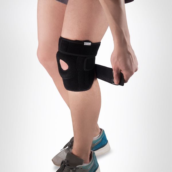 Бандаж на коленный сустав с силиконовым кольцом Интерлин SportSupport SO K01, черный, универсальный фото №2