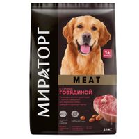 Корм сухой для взрослых собак средних и крупных пород с сочной говядиной Meat Мираторг 2,1кг