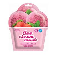 Маска тканевая-мороженое охлаждающая морозная свежесть Strawberry sorbet&Mint Funny Organix/Фанни Органикс 22г миниатюра