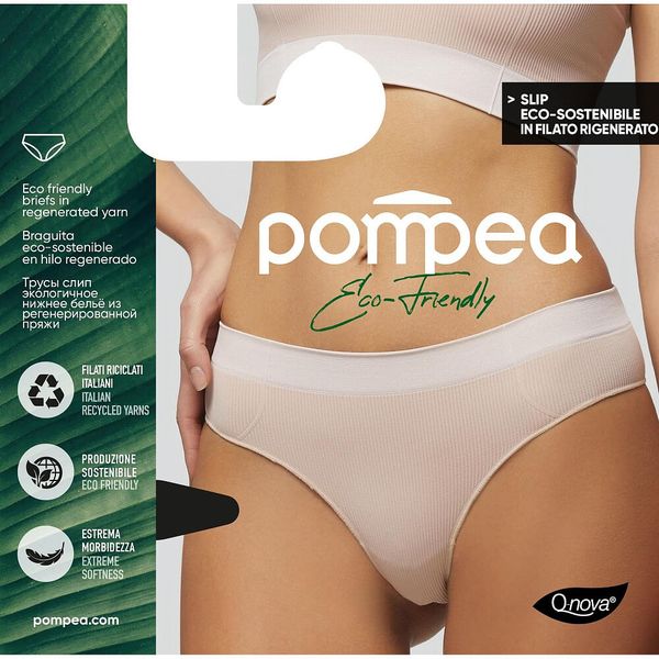Трусики-слип черные Q-Nova Nylon 6.6 Eco Friendly Pompea р.S/M фото №3