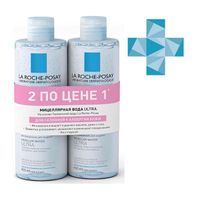 Набор Ultra La Roche Posay/Ля рош позе: Вода мицеллярная для чувствительной и склонной к аллергии кожи 400мл 2шт (VRU04355)