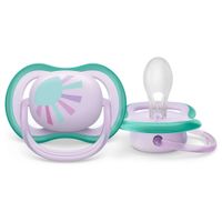 Cоска-пустышка силиконовая ортодонтическая с футляром 0-6 мес. Ultra Air Philips Avent (SCF086/04)