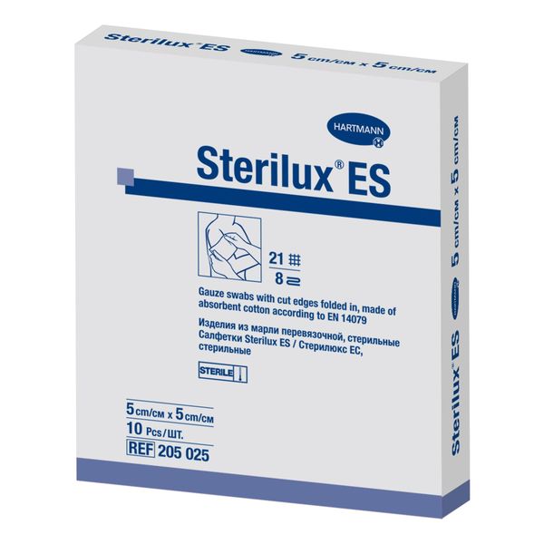 Салфетки Paul Hartmann (Пауль Хартманн) Sterilux ES стерильные 5x5 см. 10 шт. хартманн sterilux es салфетки стерильные марлевые 5 х 5 см 5 шт