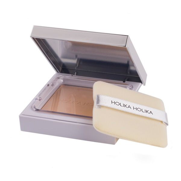 Пудра для лица holika holika naked face veil-fit cover pact 02 natural beige 12 г фото №2