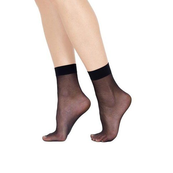 Носки эластичные прозрачные шелковистые черные 20 den Veletta Pompea 2 пары фото №2