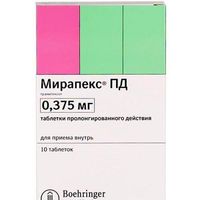 Мирапекс ПД таблетки с пролонгированным высвобождением 0,375мг 10шт