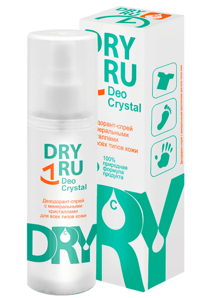 Дезодорант Dry RU (Драй Ру) спрей с минеральными кристаллами Deo Crystal 40 г