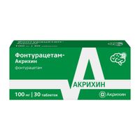 Фонтурацетам-Акрихин таблетки 100мг 30шт, миниатюра