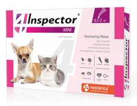 Капли на холку для кошек и собак 0,5-2кг Inspector mini 0,4мл