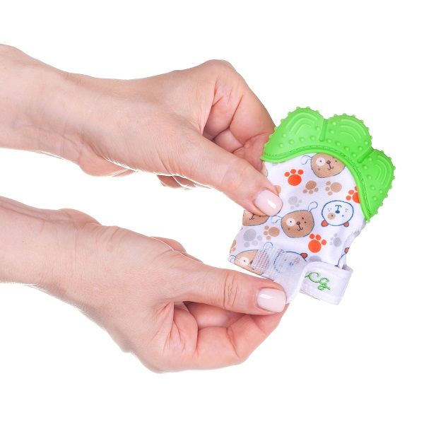 Прорезыватель-рукавичка от 3х до 12 месяцев зеленый NDCG фото №2