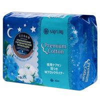 Прокладки ночные гигиенические Sayuri/Саюри Premium Cotton 32см 7шт миниатюра фото №2