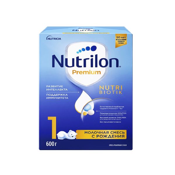 Смесь сухая молочная начальная адаптированная с рождения Premium 1 Nutrilon/Нутрилон 600г нутрилак 1 смесь сухая молочная 0 6 мес 600г
