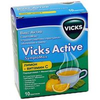 Викс актив симптомакс лимон+витамин с порошок для приг раствора для внут. прим. 5г 10 шт., миниатюра фото №4