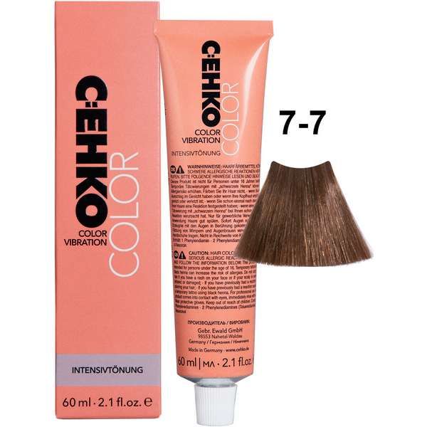 Крем тонирующий для волос 7/7 Медный шатен Color Vidration C:ehko 60мл